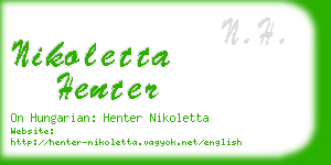 nikoletta henter business card